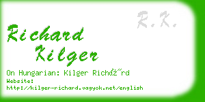 richard kilger business card